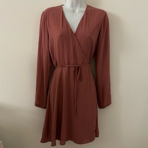 Midi-length wrap dress
